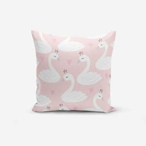 Obliečka na vankúš s prímesou bavlny Minimalist Cushion Covers Pink Puan Animal Theme, 45 × 45 cm