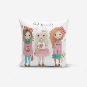Obliečka na vankúš s prímesou bavlny Minimalist Cushion Covers Best Friends, 45 × 45 cm