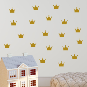 Sada žltých samolepiek na stenu North Carolina Scandinavian Home Decors Crown