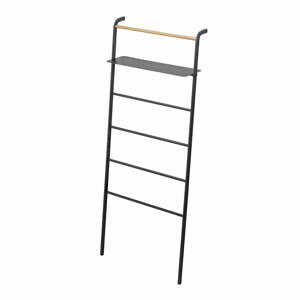 Čierny vešiak s poličkou YAMAZAKI Tower Ladder