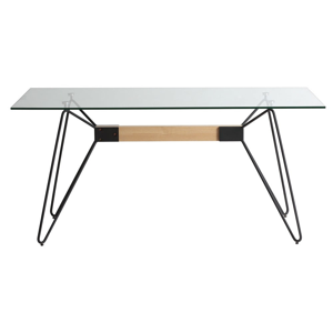 Jedálenský stôl s čiernymi nohami Marckeric Nicole, 160 x 90 cm