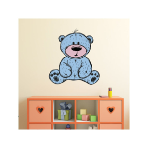 Nástenná detská samolepka Ambiance Teddy Bear, 60 × 55 cm