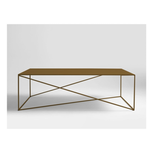 Konferenčný stolík v zlatej farbe Custom Form Memo, dĺžka 140 cm