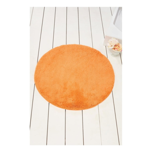 Oranžová kúpeľňová predložka Colors of Cap, ⌀ 90 cm