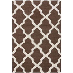 Hnedý vlnený koberec Safavieh Ava, 121 × 182 cm