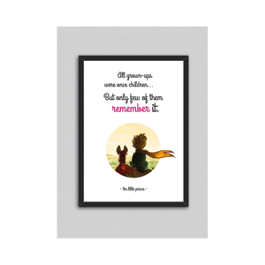 Obraz North Carolina Scandinavian Home Decors Little Prince Quote V5, 33 × 43 cm