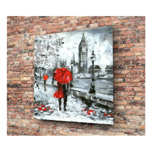 Sklenený obraz Insigne Romance On Streets, 30 × 30 cm