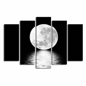 Viacdielny obraz White Moon, 105 × 70 cm