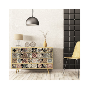 Sada 30 samolepiek na nábytok Ambiance Tiles Stickers For Furniture Cineloto Mento, 15 × 15 cm