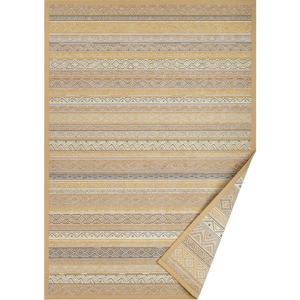 Svetlohnedý vzorovaný obojstranný koberec Narma Ridala, 140 × 70 cm