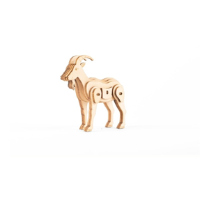 3D drevené puzzle s motívom kozy Kikkerland Goat