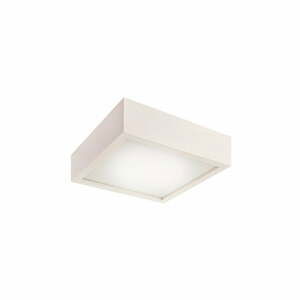 Biele štvorcové stropné svietidlo Lamkur Plafond, 27,5 x 27,5 cm