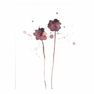 Plagát Bloomingville Plum Poppy, 40 × 30 cm