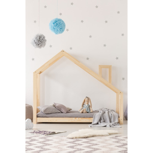Domčeková posteľ z borovicového dreva Adeko Mila DMS, 90 x 160 cm