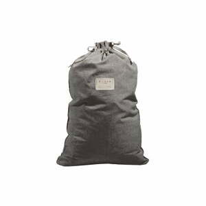 Látkový vak na bielizeň s prímesou ľanu Linen Couture Bag Cool Grey, výška 75 cm