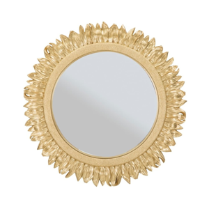 Nástenné zrkadlo v železnom ráme Mauro Ferretti Glam Petalo, ⌀ 42,5 cm