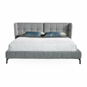 Sivá dvojlôžková posteľ Ángel Cerdá Harmony, 180 × 200 cm