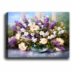 Obraz Tablo Center Purple Flowers, 70 × 50 cm