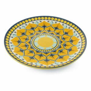 Žltý guľatý servírovací tanier z dolomitu Villa d´Este Sicilia