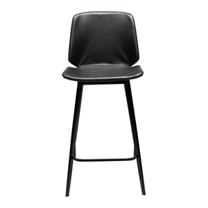 Čierna barová stolička z eko kože DAN–FORM Denmark Swing