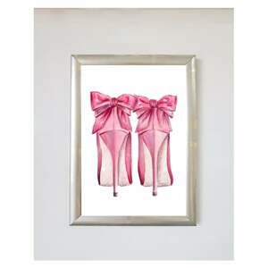 Plagát 20x30 cm Pink Fashion Shoes - Piacenza Art