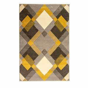 Sivo-žltý koberec Flair Rugs Nimbus Ochre, 120 × 170 cm