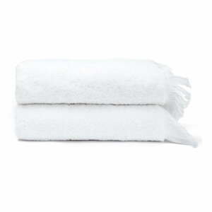 Sada 2 bielych uterákov zo 100% bavlny Bonami, 50 × 90 cm