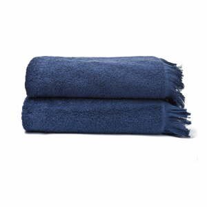 Sada 2 námornícky modrých osušiek zo 100% bavlny Bonami, 70 × 140 cm