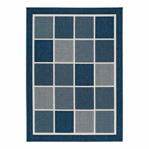 Modrý vonkajší koberec Universal Nicol Squares, 140 x 200 cm