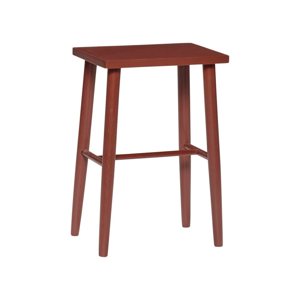 Červená barová stolička z dubového dreva Hübsch Oak Bar stool, výška 52 cm
