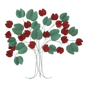 Nástenná červeno-zelená dekorácia Mauro Ferretti Tree, 105 × 94 cm