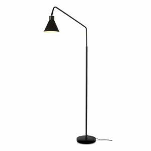 Čierna stojacia lampa s kovovým tienidlom (výška 153 cm) Lyon – it's about RoMi