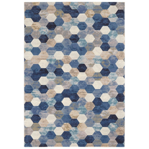 Modro-krémový koberec Elle Decor Arty Manosque, 80 × 150 cm