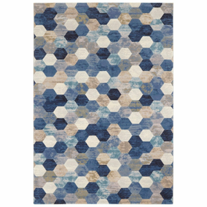 Modro-krémový koberec Elle Decor Arty Manosque, 200 × 290 cm