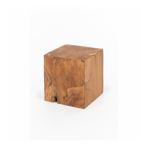 Stolička z teakového dreva WOOX LIVING Patchwork, 35 × 35 cm