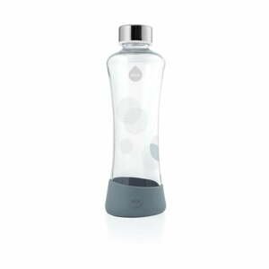 Sivá sklenená fľaša z borosilikátového skla Equa Metallic, 550 ml