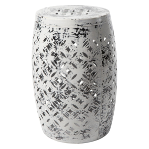 Sivá kovová ručne maľovaná stolička RGE Nour, ⌀ 30 cm