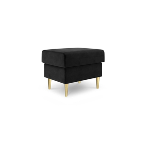 Čierny puf Mazzini Sofas Muguet, 60 × 45 cm