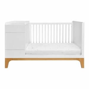 Biela variabilná detská posteľ BELLAMY UP, 70×120 cm