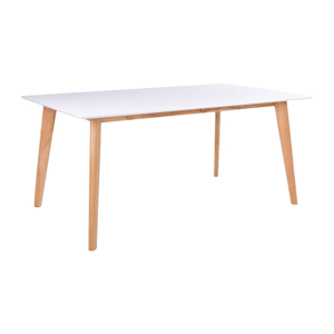 Biely jedálenský stôl s hnedými nohami House Nordic Vojens, dĺžka 150 cm