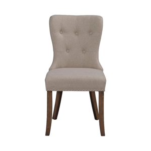 Béžová jedálenská stolička s hnedými nohami Rowico Adele