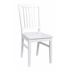 Biela jedálenská stolička z dreva kaučukovníka Rowico Wittaskar
