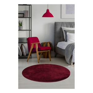 Tmavočervený koberec Milano, ⌀ 90 cm