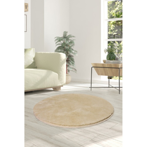 Svetlobéžový koberec Milano, ⌀ 90 cm