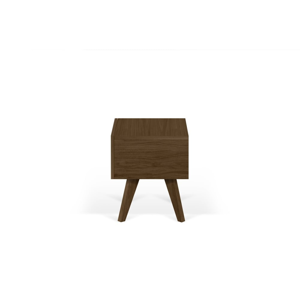 Hnedý nočný stolík s nohami z masívneho dreva TemaHome Mara, 50 × 51 cm