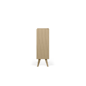 Svetlohnedá komoda s nohami z masívneho dreva TemaHome Mara, 125 × 49 cm