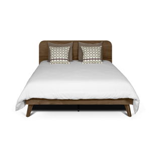 Tmavohnedá posteľ TemaHome Mara, 180 × 200 cm