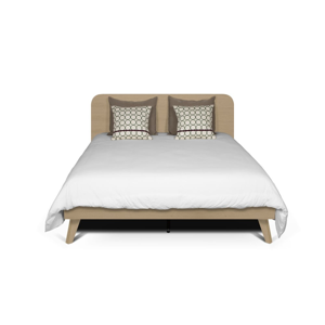 Svetlohnedá posteľ TemaHome Mara, 180 × 200 cm