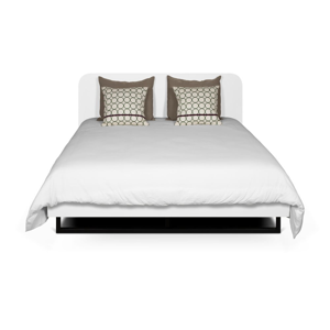 Biela posteľ s čiernymi nohami TemaHome Mara, 180 × 200 cm