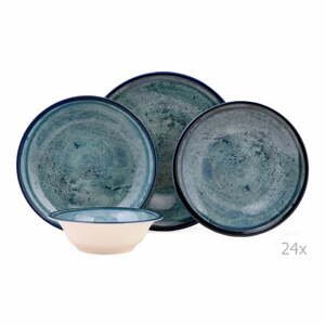 24-dielna súprava porcelánového riadu v modrej farbe Kutahya Mulio